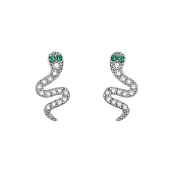 Heart Grass S925 Silver Stud Earrings Women's