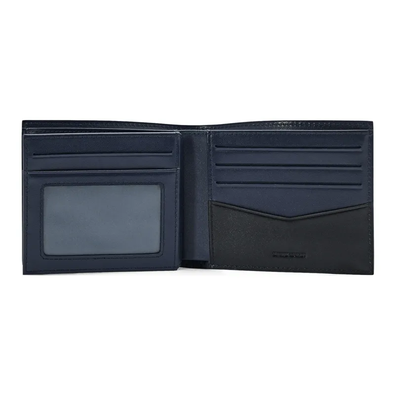 PEDRO Icon Series Cow Leather Wallet Regular Men's Black/Dark Blue-4