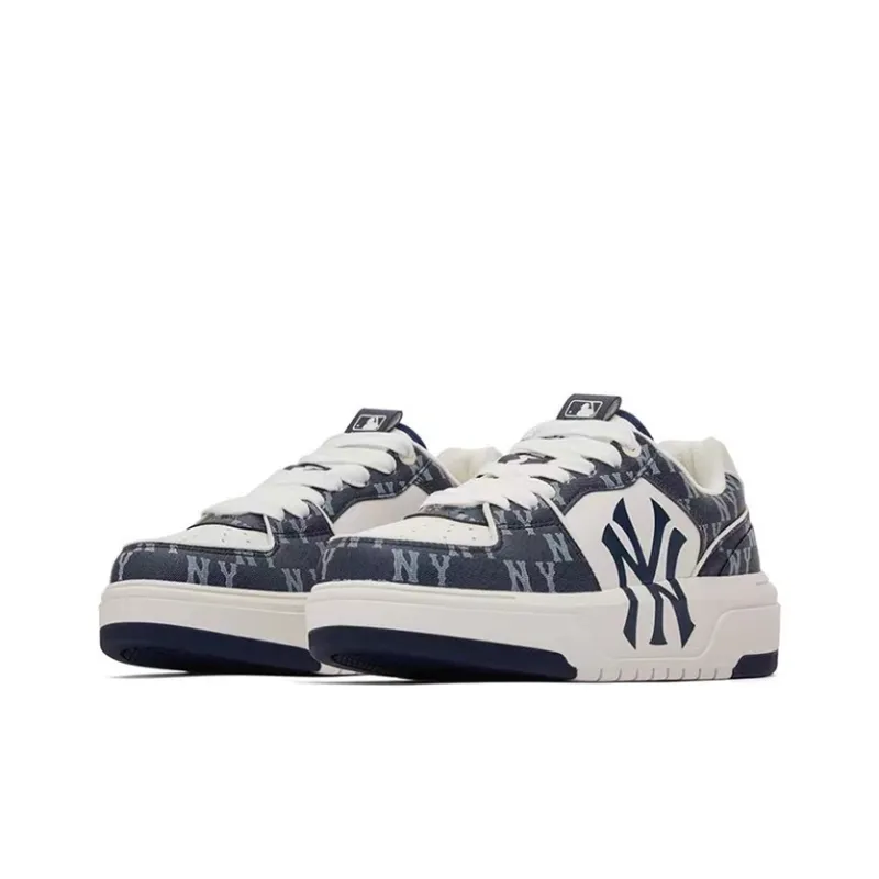 MLB Chunky Liner Coverage Anti Slip And Wear Resistant Low Top Skateboard Shoes Unisex Marine Blue-1