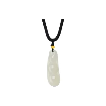 CHOW TAI SENG Necklaces Pale Greenish White Jade Unisex