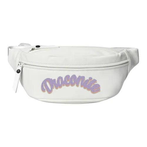 DRACONITE Polyester One Shoulder Crossbody Fanny Pack Sling Bags Regular Unisex White