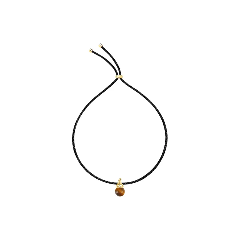 Bezzo Tiger's Eye Stone Necklaces Unisex-6