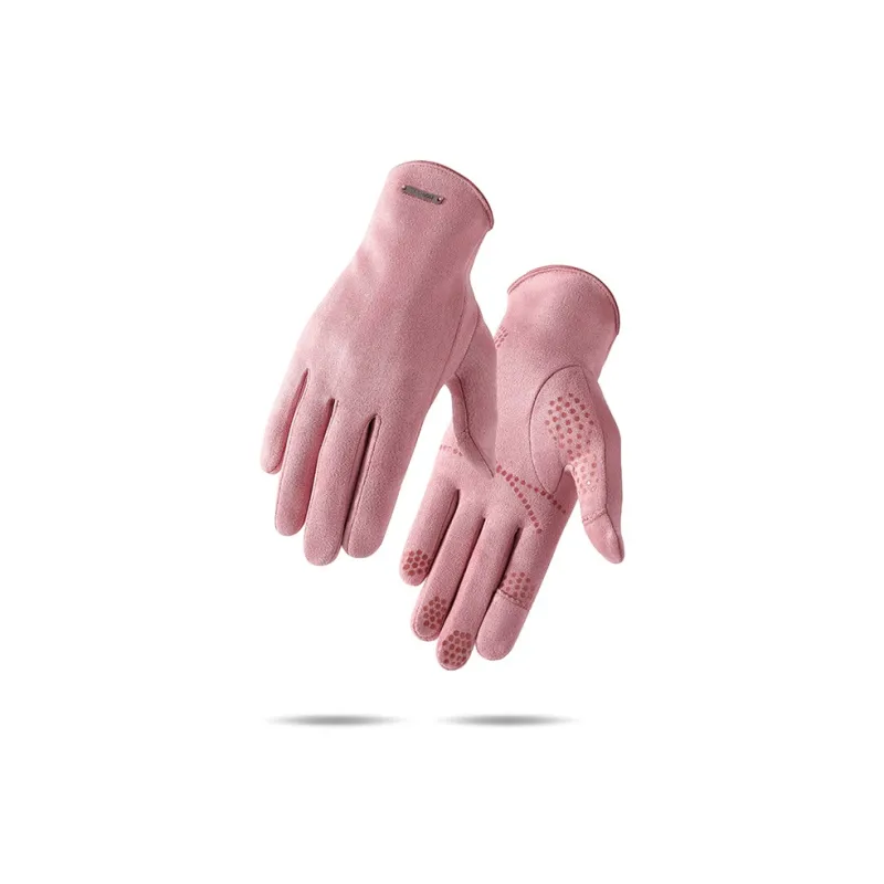 BSELEON Suede Knit Gloves Unisex-13