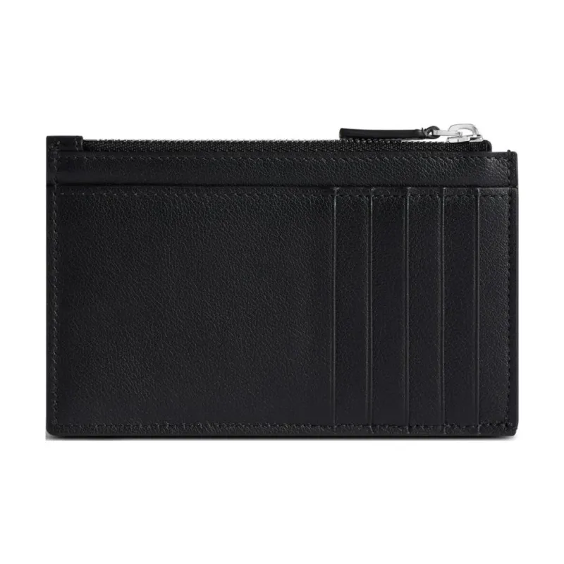 Balenciaga Smooth Calf Leather Card Holder Large Size Men's Black-1