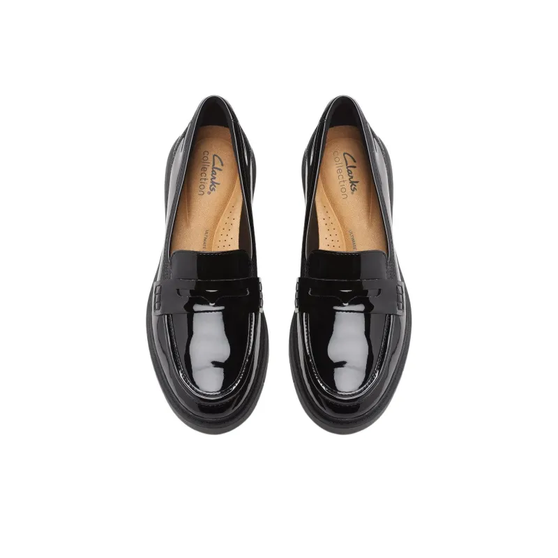 Clarks Westlynn Ayla Loafers 4cm Women's Black-3