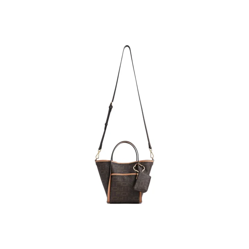 FION Artificial Leather Handbag, Shoulder Bag Tubas Women's Coffee & Camel-5