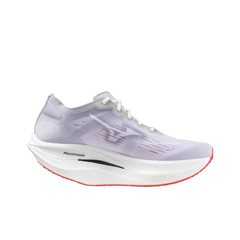 Mizuno Wave Rebellion Pro 2 Breathable And Wear resistant Low Top Casual Running Shoes Men's White Purple-1