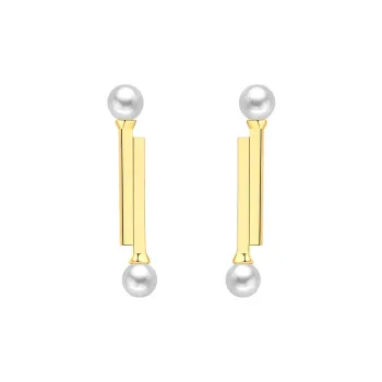 BABYBEI 925 Sterling Silver Shell Pearl Stud Earrings Women's