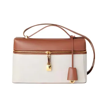 Loro Piana ExtraPocket Cotton And Linen Blend Shoulder Bag Crossbody Bag Women's Beige & Brown