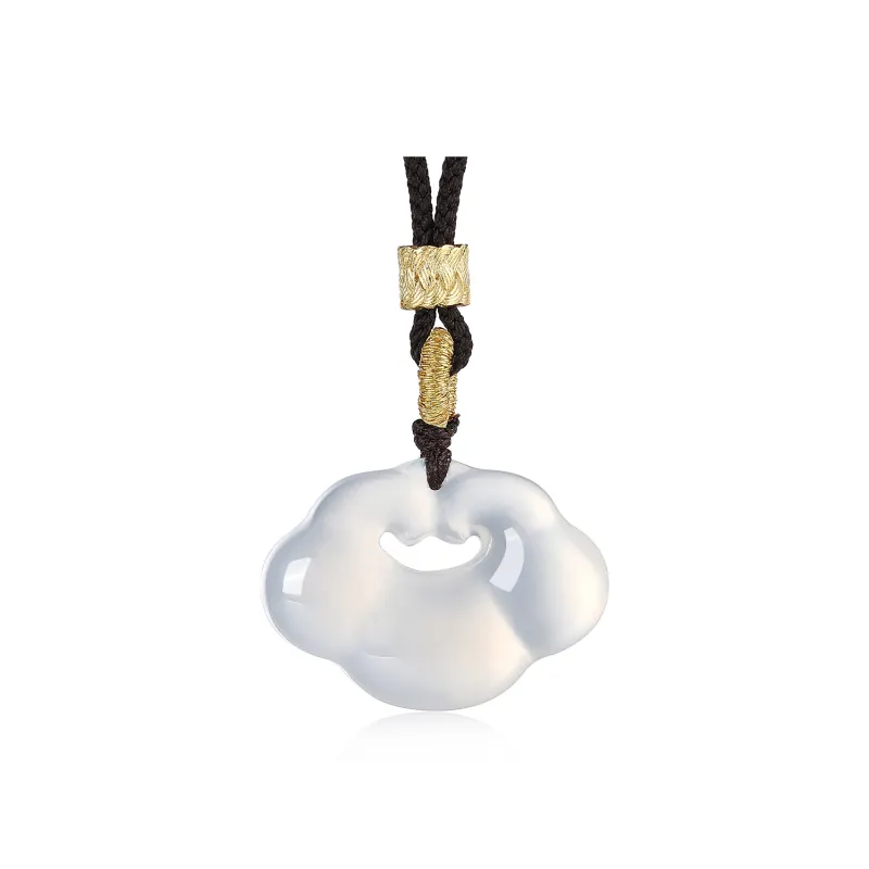Cuiya Golden Building Chalcedony Necklaces Unisex-0