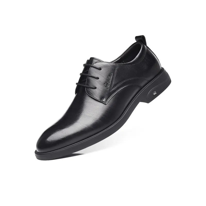 Mulinsen Dress Shoes Men Low Top Brown-1