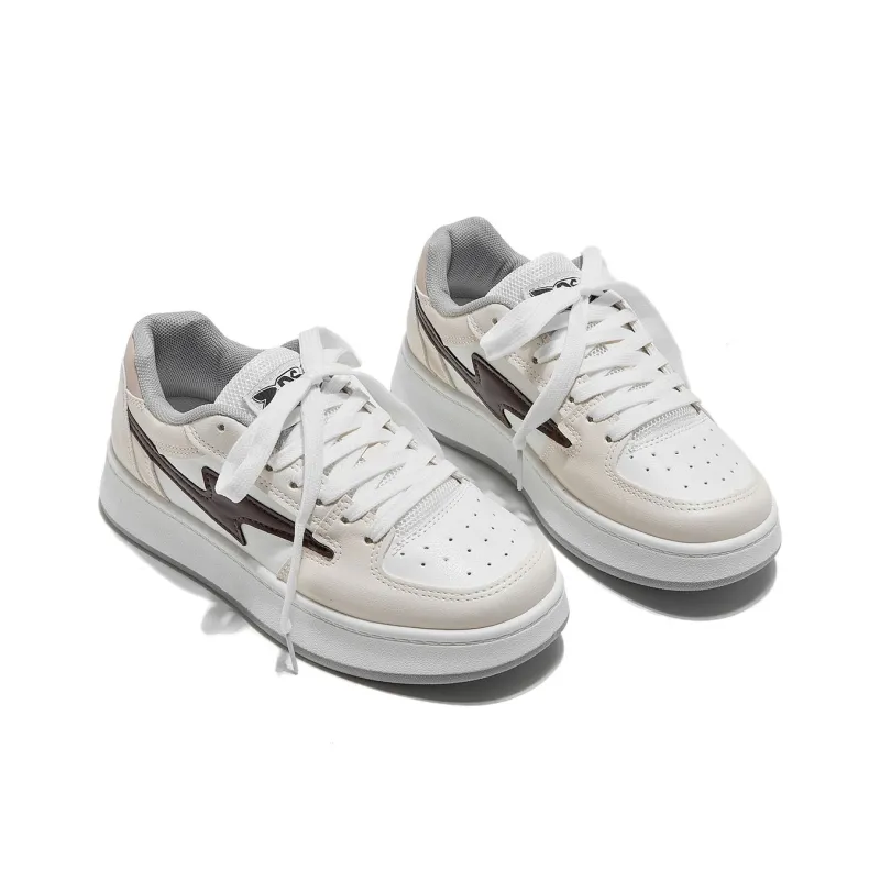 Komanic Non slip Lightweight Low Top Skateboard Shoes Women's White-21