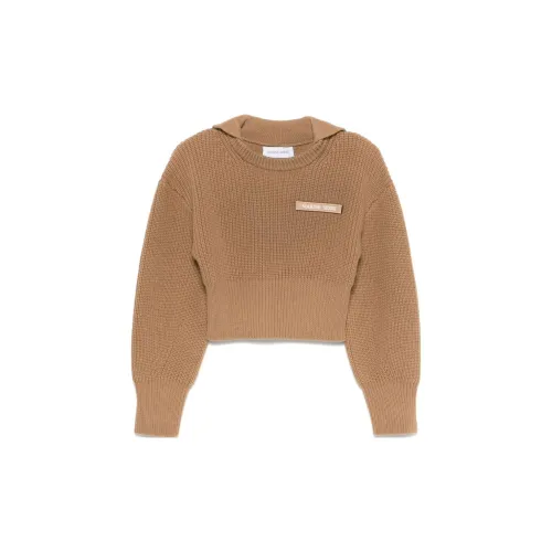 Marine Serre Sweaters Women's Camel Brown