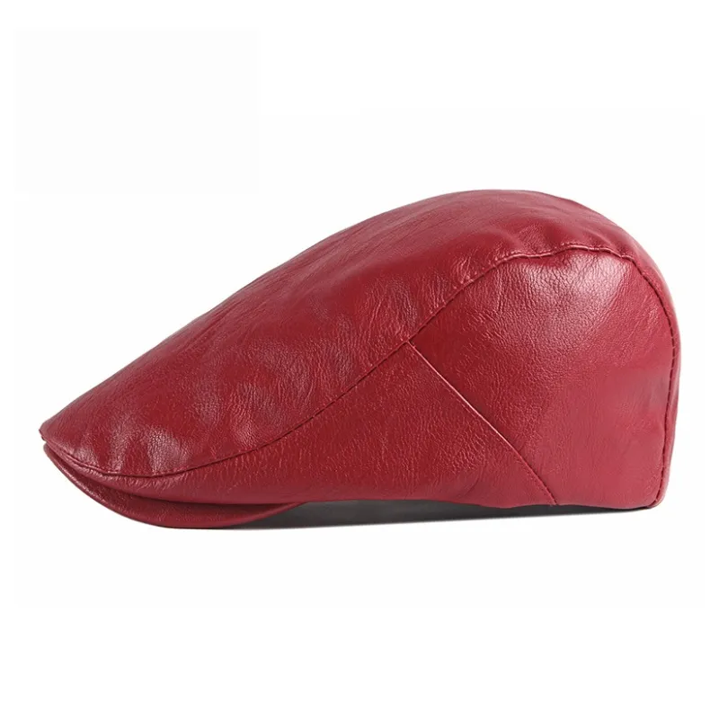 CARDANRO Pu Faux Leather Berets Unisex-4