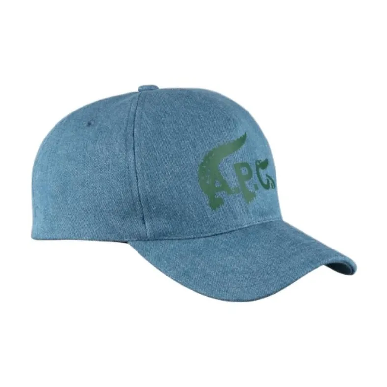 A.P.C . X Lacoste Stonewashed Denim Baseball Cap-1