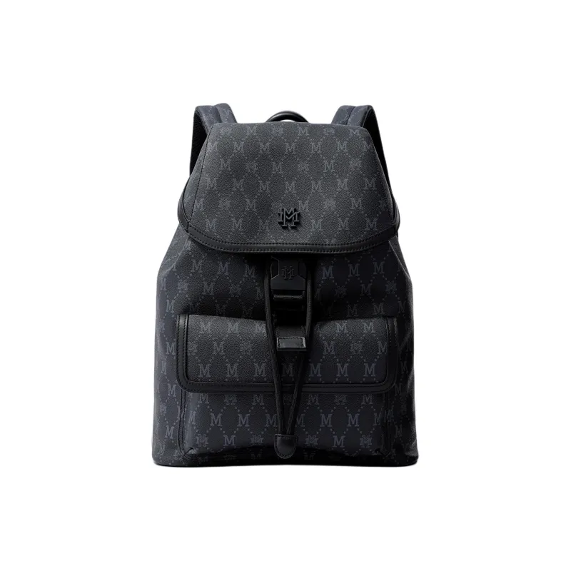 FION Mountain And Sea Journey Series Artificial Leather Backpack Men's Black-2