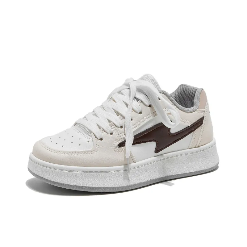 Komanic Non slip Lightweight Low Top Skateboard Shoes Women's White-20
