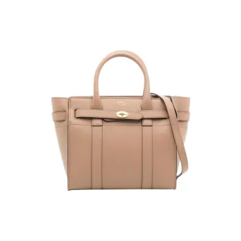 Mulberry Bayswater Calfskin Tote Bag Shopping Bag Shoulder Bag Crossbody Bag Handbag Mini Women's Beige