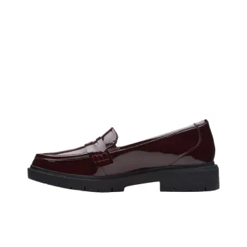 Clarks Westlynn Ayla Loafers 4cm Women's Red Brown