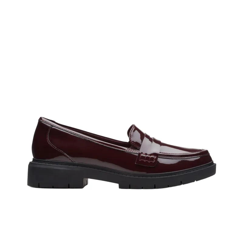 Clarks Westlynn Ayla Loafers 4cm Women's Red Brown-1