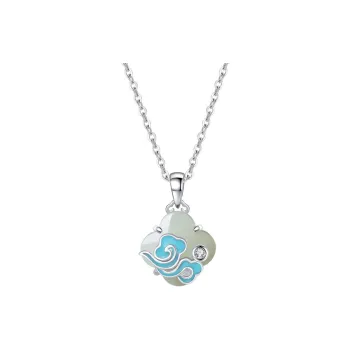 Zhi Yue Hetian Jade Necklaces Pale Greenish White Jade Women's