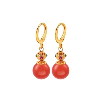 LAOYINJIANG 925 Sterling Silver, Agate, Faux Crystal Earrings Women's