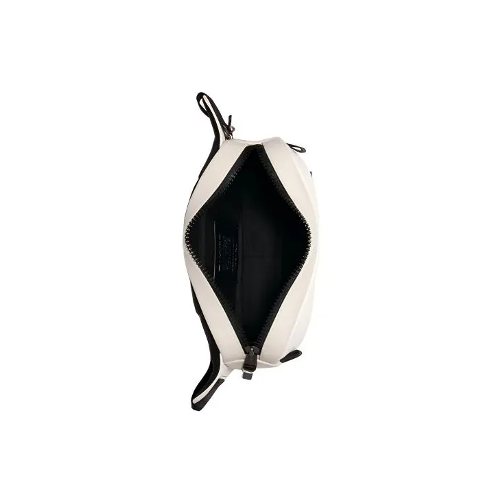 COACH Edge Canvas With Leather Camera Bag, One Shoulder Crossbody Bag, Sling Bag, Fanny Pack Medium Size Men's White-1