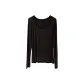 Q0477 Black (Wool+Silk, Long-Sleeved)