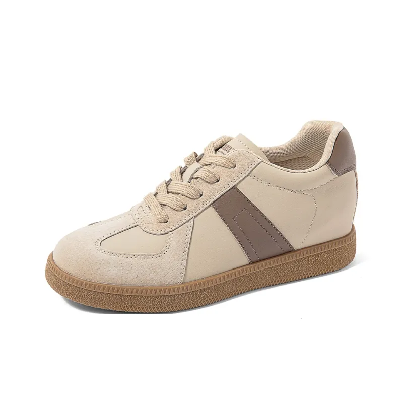 COMELY Skateboard Shoes Women's Low Top Beige/Gray/Apricot/Coffee-1