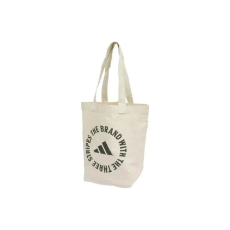 Adidas Cotton Tote Bag, Shopping Bag, Handbag, Shoulder Bag Unisex Beige-2