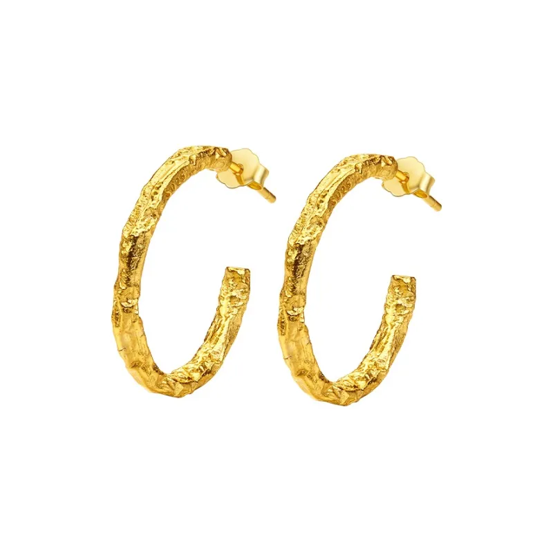 ME LUXE S925 Silver Classic And Versatile Fashion Hoop Earrings Women's-0