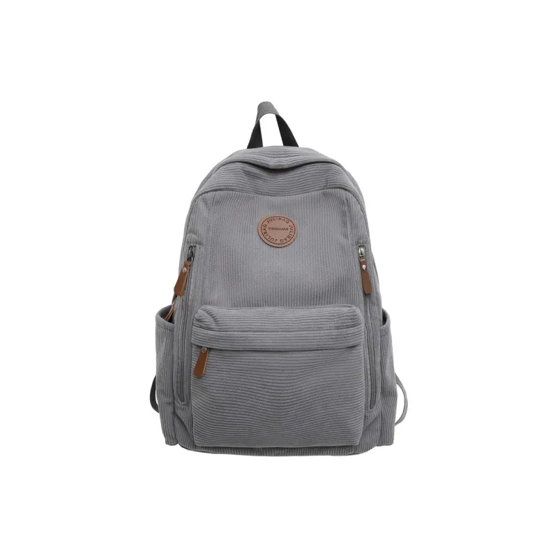 Barang Bear Corduroy Backpack Unisex White/Green/Khaki/Gray/Black-5