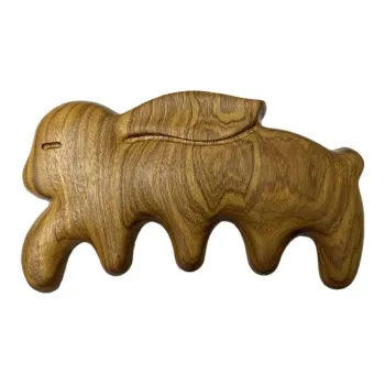 XIBI Small Bunny Sandalwood Head Acupuncture Comb Hairdressing Tools Straight Hair