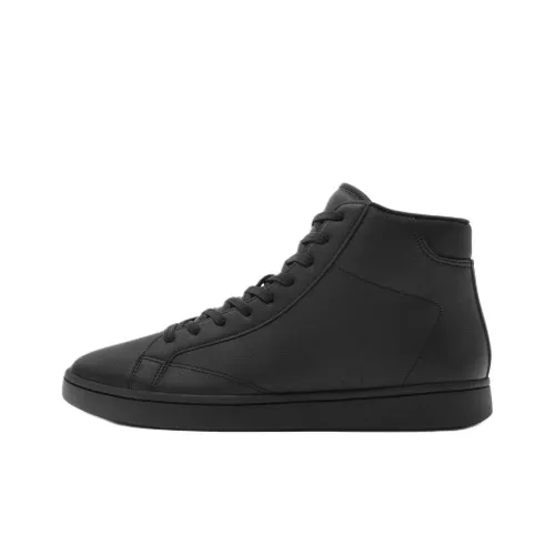 ZARA Skateboard Shoes Men High-Top Black