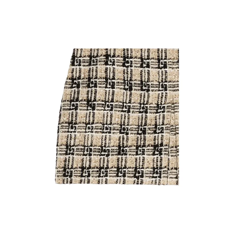GUCCI Square G Check Tweed Skirt-4