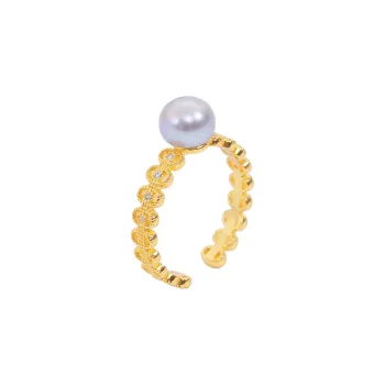 ZHENZHUAOMI Freshwater Pearl Pearl Rings Women's