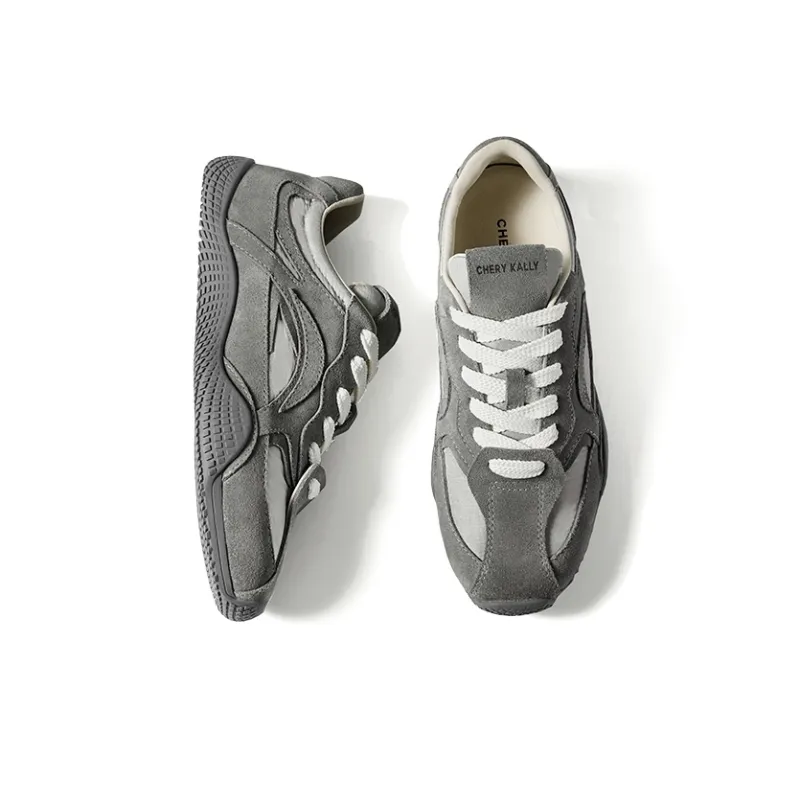CHERYKALLY Anti Slip And Wear Resistant Lightweight Low Top Skateboard Shoes Women's Dark Gray-3