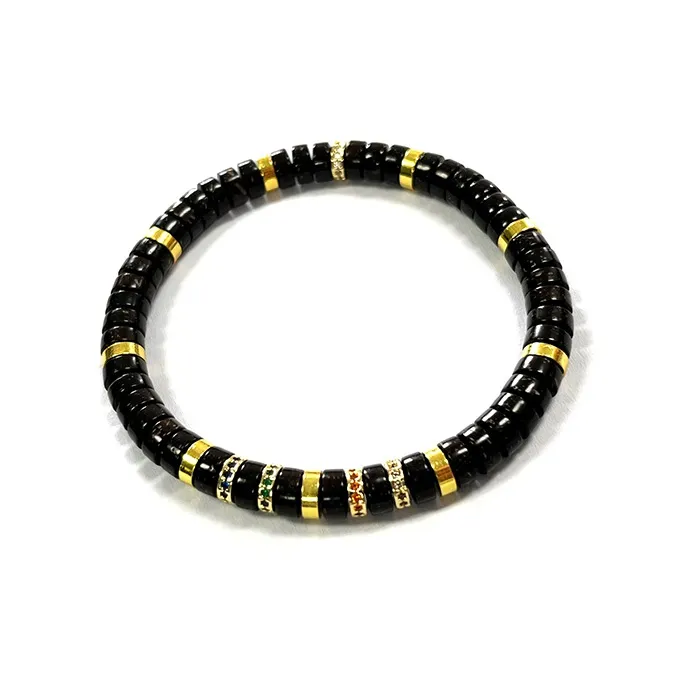The Years Are Quiet Coconut Shell Beads Bracelets Unisex-0