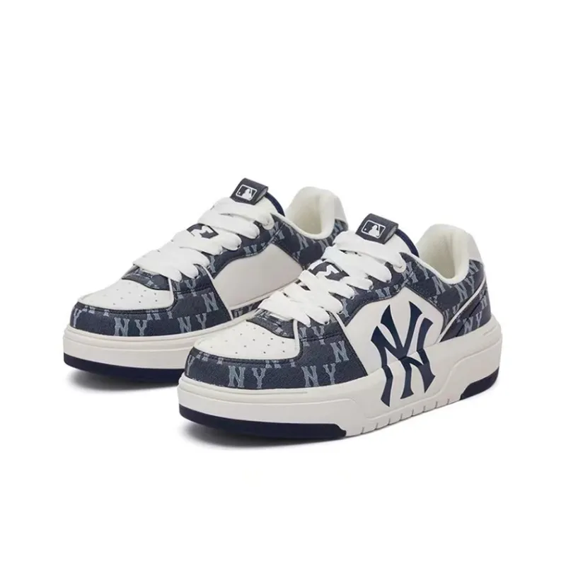MLB Chunky Liner Coverage Anti Slip And Wear Resistant Low Top Skateboard Shoes Unisex Marine Blue-2