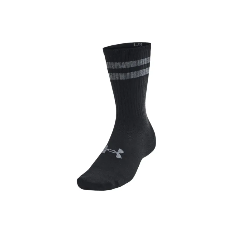 Under Armour Mid Calf Socks Men's 6 Pack Black-2