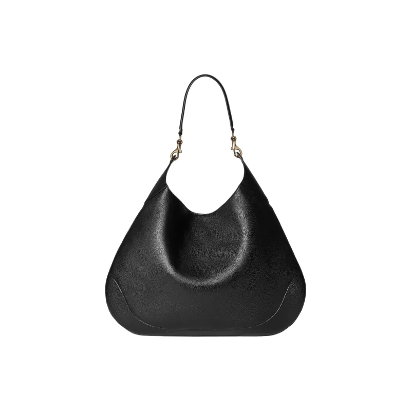 GUCCI Grain Leather Handbag, Shoulder Bag Tubas Women's Black-0