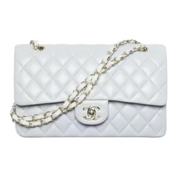 CHANEL Classic Flap CF Lambskin Shoulder Bag Crossbody Bag Women's Light Blue