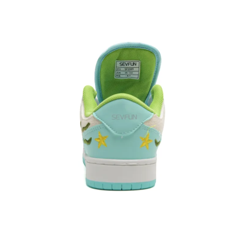 7 SEVFUN Wear resistant And Lightweight Low Top Skateboard Shoes Unisex Grass Green-5