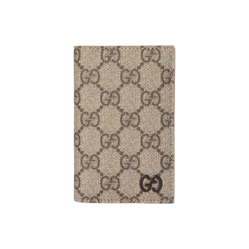 GUCCI Canvas Card Holder Men's Beige & Ebony-0