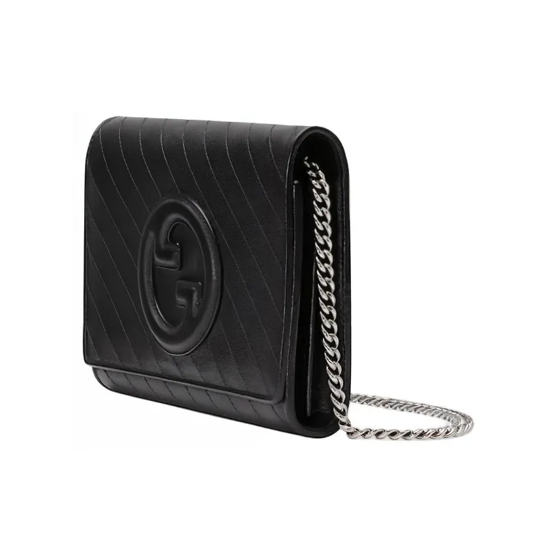 GUCCI Blondie Leather Wallet Women's Black-1