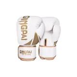 Poisonous Fangs Boxing Gloves White Gold Pair