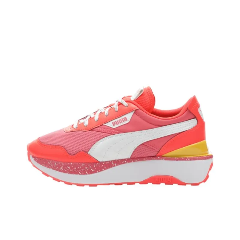 PUMA Cruise Rider Slip-Resistant Breathable Low-Top Kids' Running Shoes Pink Orange Teenagers-0
