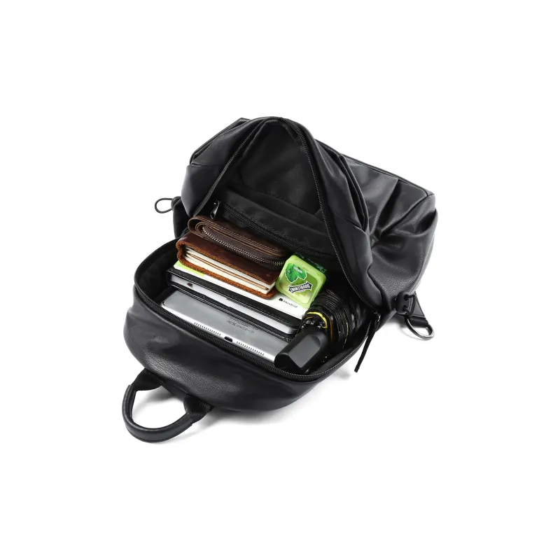 MOYYI PVC Sling Bag Crossbody Bag Shoulder Bag Large Size Men's Black-2