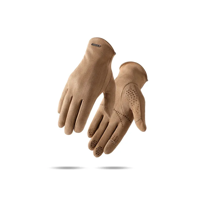 BSELEON Suede Knit Gloves Unisex-11
