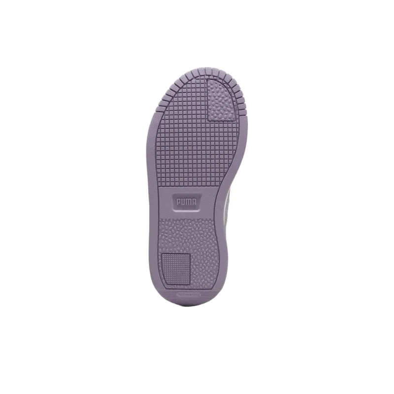 PUMA Carina Street Anti Slip Wear Resistant Low Top Kids' Skateboarding Shoes White Purple Children Aged 3 7 Years Old-3